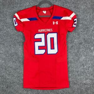 Under Armour Jersey Womens Size 18 Red‎ Hurricanes #20 Football Authentic Team